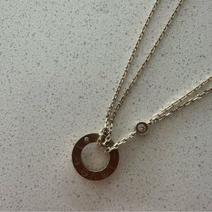 Elegant Gold Cartier Necklace with diamond Pendant